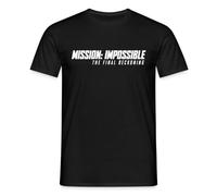 Spreadshirt Mission Impossible The Final Reckoning Logo White Men’s T-Shirt, XL, Black