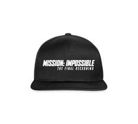 Spreadshirt Mission Impossible The Final Reckoning Logo White Snapback Cap, One Size, Black/Black