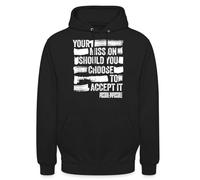Spreadshirt Mission Impossible The Final Reckoning Quote White Unisex Hoodie, M, black