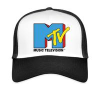 Spreadshirt MTV Music Television Classic Logo Trucker Cap White/Black