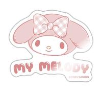 Spreadshirt My Melody Portrait with Lettering Sticker Size S (10 x 10 cm), 10 x 10 cm, White Glossy
