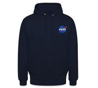 Spreadshirt NASA Classic Logo As Chest Logo Unisex Hoodie Navy