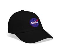 Spreadshirt NASA Official Merchandise Classic Logo Baseball Cap, One Size, Black/Black