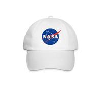 Spreadshirt NASA Official Merchandise Classic Logo Baseball Cap, One Size, White/White