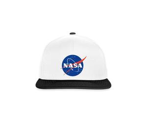 Spreadshirt NASA Official Merchandise Classic Logo Snapback Cap, One Size, White/Black