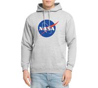 Spreadshirt NASA Official Merchandise Classic Logo Unisex Hoodie, 4XL, light heather grey