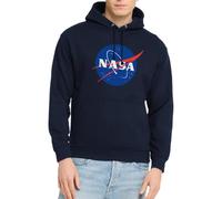 Spreadshirt NASA Official Merchandise Classic Logo Unisex Hoodie, M, navy
