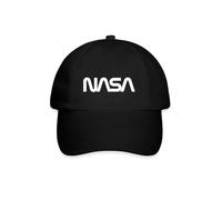 Spreadshirt NASA Official Merchandise Worm Logo Baseball Cap, One Size, Black/Black