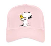 Spreadshirt Official Peanuts Snoopy and Woodstock Trucker Cap, One Size, Pale Pink