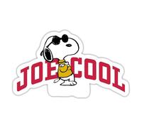 Spreadshirt Official Peanuts Snoopy Joe Cool Since 1971 Sticker Size S (10 x 10 cm), 10 x 10 cm, White Matte