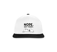 Spreadshirt Official Peanuts Snoopy Nope Not Today Snapback Cap, One Size, White/Black