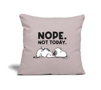 Spreadshirt Official Peanuts Snoopy Nope Not Today Sofa pillow with filling 45cm x 45cm, One Size, light taupe