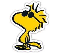 Spreadshirt Official Peanuts Woodstock Cool Sunglasses Sticker Size S (10 x 10 cm), 10 x 10 cm, White Matte