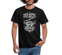 Spreadshirt Old Guys Still Rock Growing Old Disgracefully Men's T-Shirt, L, Black