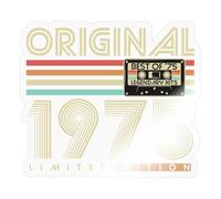 Spreadshirt Original 1975 Vintage Vintage Birthday Retro Sticker Size S (10 x 10 cm), 10 x 10 cm, Transparent Glossy