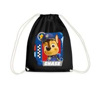 Spreadshirt Paw Patrol Chase Character Design Drawstring Bag, One Size, Black
