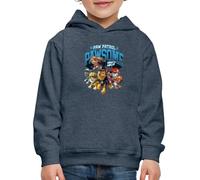 Spreadshirt Paw Patrol Here To Help Pawsome Kids' Premium Hoodie, 152/164 (12-14 Years), heather denim