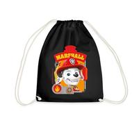 Spreadshirt Paw Patrol Marshall Character Design Drawstring Bag, One Size, Black