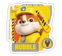 Spreadshirt Paw Patrol Rubble Character Design Sticker, 10 x 10 cm, White Matte