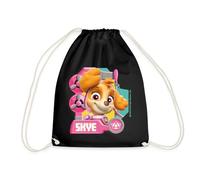 Spreadshirt Paw Patrol Skye Character Design Drawstring Bag, One Size, Black
