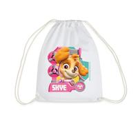 Spreadshirt Paw Patrol Skye Character Design Drawstring Bag, One Size, White