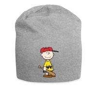 Spreadshirt Peanuts Charlie Brown Baseball Beanie, One Size, Heather Grey