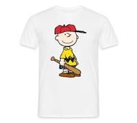 Spreadshirt Peanuts Charlie Brown Baseball Men’s T-Shirt, L, White