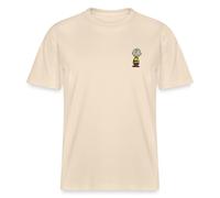 Spreadshirt Peanuts Charlie Brown Embroidery Unisex Organic T-Shirt, L, Natural raw