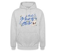 Spreadshirt Peanuts Design Cool Mums Club With Snoopy Unisex Hoodie, XXL, light heather grey