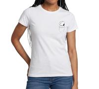 Spreadshirt Peanuts Design with Happy Snoopy in A Pocket Women's T-Shirt, M, White