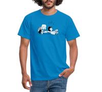 Spreadshirt Peanuts Schroeder and Lucy Men's T-Shirt, XL, Royal Blue