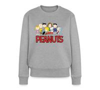 Spreadshirt Peanuts Snoopy And The Gang Logo Women’s Premium Sweatshirt, M, heather grey