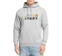 Spreadshirt Peanuts Snoopy And The Gang Unisex Hoodie, L, light heather grey