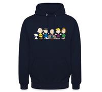 Spreadshirt Peanuts Snoopy And The Gang Unisex Hoodie Navy
