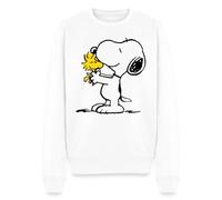 Spreadshirt Peanuts Snoopy And Woodstock Men’s Premium Sweatshirt, L, white