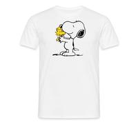 Spreadshirt Peanuts Snoopy and Woodstock Men’s T-Shirt, L, White