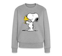 Spreadshirt Peanuts Snoopy And Woodstock Women’s Premium Sweatshirt, XL, heather grey