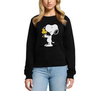 Spreadshirt Peanuts Snoopy And Woodstock Women’s Premium Sweatshirt, XXL, black
