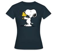 Spreadshirt Peanuts Snoopy and Woodstock Women's T-Shirt, M, Navy