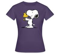 Spreadshirt Peanuts Snoopy and Woodstock Women's T-Shirt, XXL, Dark Purple