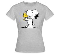 Spreadshirt Peanuts Snoopy and Woodstock Women's T-Shirt, XXL, Heather Grey