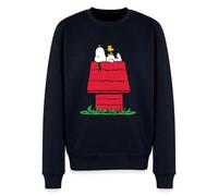 Spreadshirt Peanuts Snoopy Asleep On The Doghouse Men’s Premium Sweatshirt, M, Navy