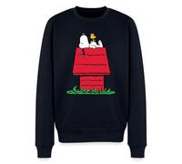 Spreadshirt Peanuts Snoopy Asleep On The Doghouse Women’s Premium Sweatshirt, L, Navy