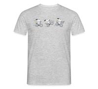 Spreadshirt Peanuts Snoopy Bicycle Men’s T-Shirt, M, Heather Grey