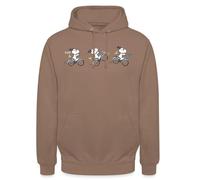Spreadshirt Peanuts Snoopy Bicycle Unisex Hoodie, L, mocha