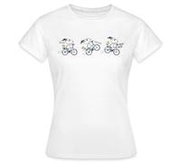 Spreadshirt Peanuts Snoopy Bicycle Women's T-Shirt, S, White