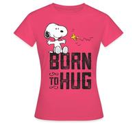 Spreadshirt Peanuts Snoopy Born to Hug Women's T-Shirt, XXL, Azalea