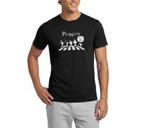 Spreadshirt Peanuts Snoopy, Charlie, Stella, and Lucy Birthday Men's T-Shirt, 4XL, Black