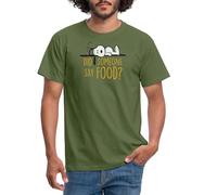 Spreadshirt Peanuts Snoopy Did Someoone Say Food Men's T-Shirt, 4XL, Military Green