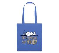 Spreadshirt Peanuts Snoopy Did Someoone Say Food Tote Bag, One Size, light blue